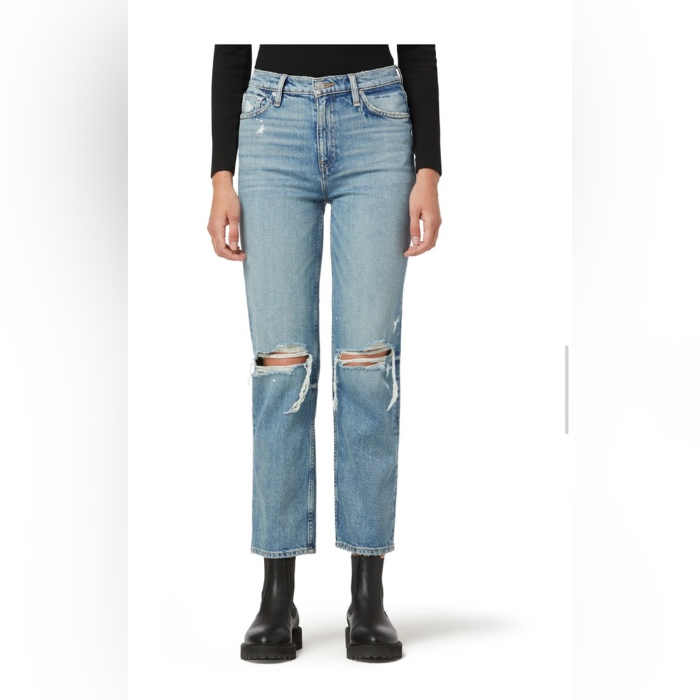 Hudson crop straight leg jeans